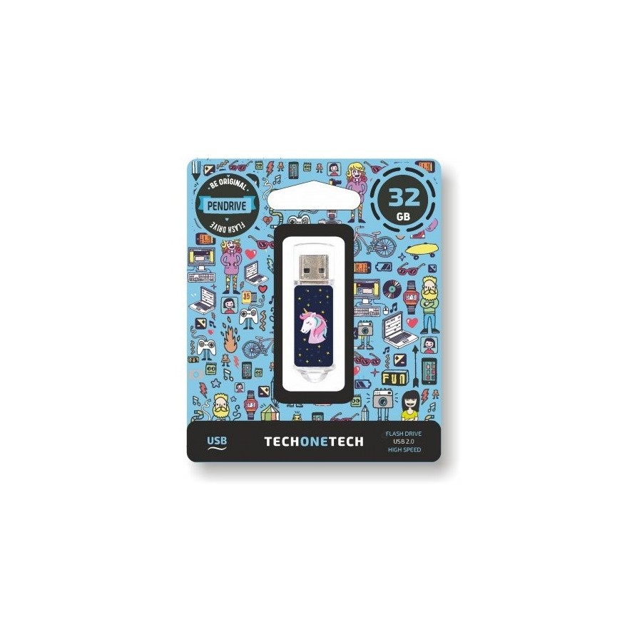 Pendrive 32gb tech one tech unicornio dream usb 2.0