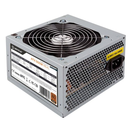 Fuente de alimentación unykach atx 52500 500w 80+ bronze apfc activo ventilador 120mm ultra silencioso