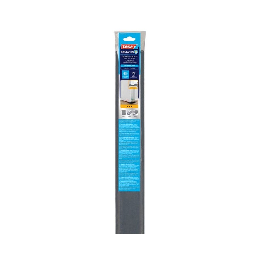 Burlete doble rollo puertas 95cm x 25mm gris tesa