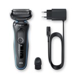 Afeitadora de láminas braun series 5 50-m1000s negro, azul