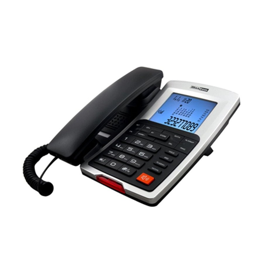 Teléfono  maxcom kxt709 analógico identificador de llamadas negro, blanco