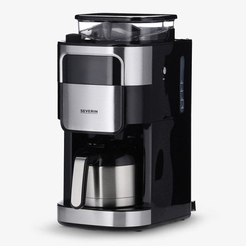 Cafetera  severin ka 4814 combinada molinillo integrado, 1000 w, negro, acero inoxidable