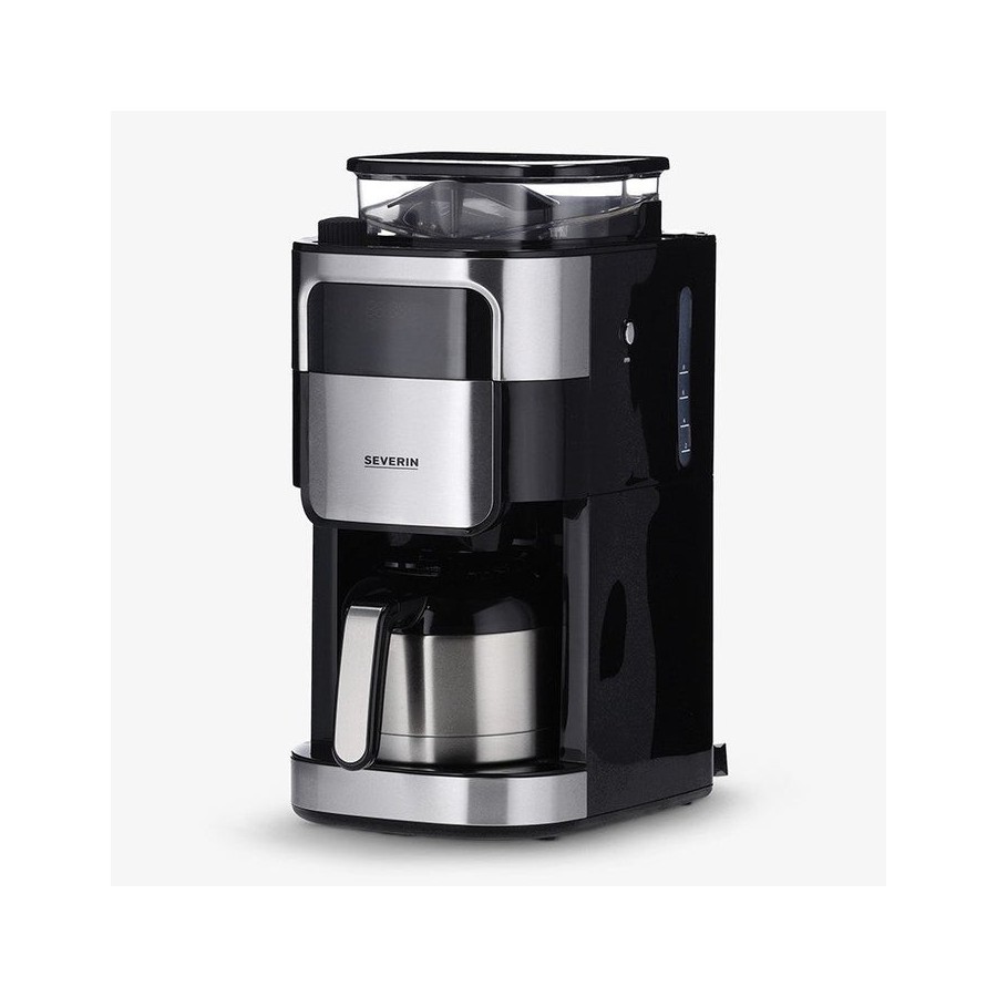 Cafetera  severin ka 4814 combinada molinillo integrado, 1000 w, negro, acero inoxidable