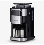Cafetera  severin ka 4814 combinada molinillo integrado, 1000 w, negro, acero inoxidable