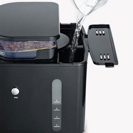 Cafetera  severin ka 4814 combinada molinillo integrado, 1000 w, negro, acero inoxidable