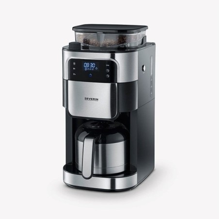 Cafetera  severin ka 4814 combinada molinillo integrado, 1000 w, negro, acero inoxidable