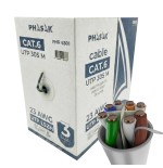 Bobina de cable rj45 utp phasak phr 6301 cat.6 305m gris