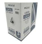 Bobina de cable rj45 utp phasak phr 6301 cat.6 305m gris