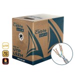 Bobina de cable rj45 utp phasak phr 6301 cat.6 305m gris