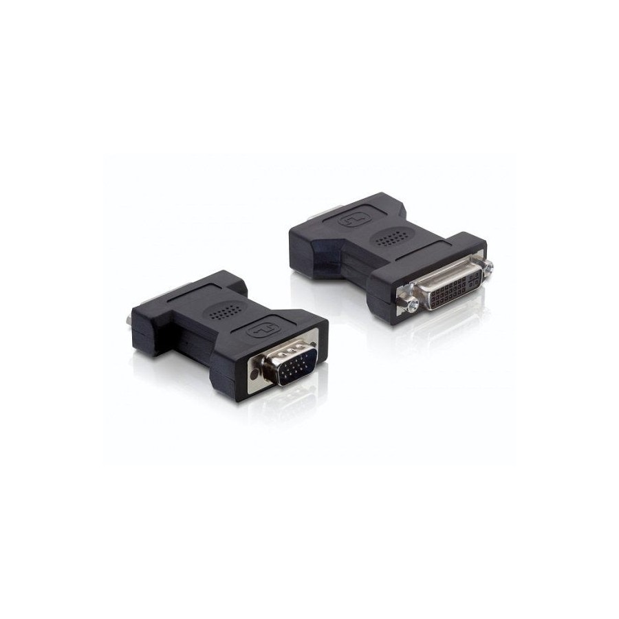 Delock 65017 adaptador de cable dvi-i vga 15-pin m negro