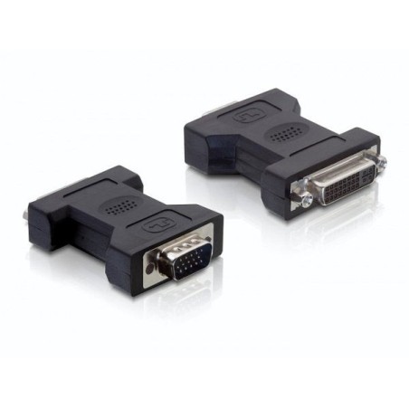 Delock 65017 adaptador de cable dvi-i vga 15-pin m negro
