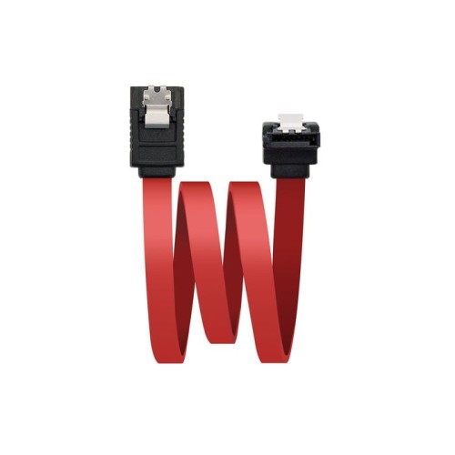 Nanocable cable datos sata acodado con anclajes 0.50m - rojo