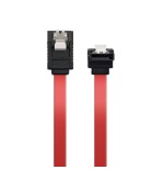 Nanocable cable datos sata acodado con anclajes 0.50m - rojo