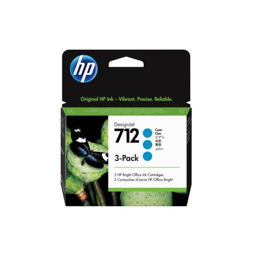 Hp 712 3-pack 29-ml cyan designjet ink c