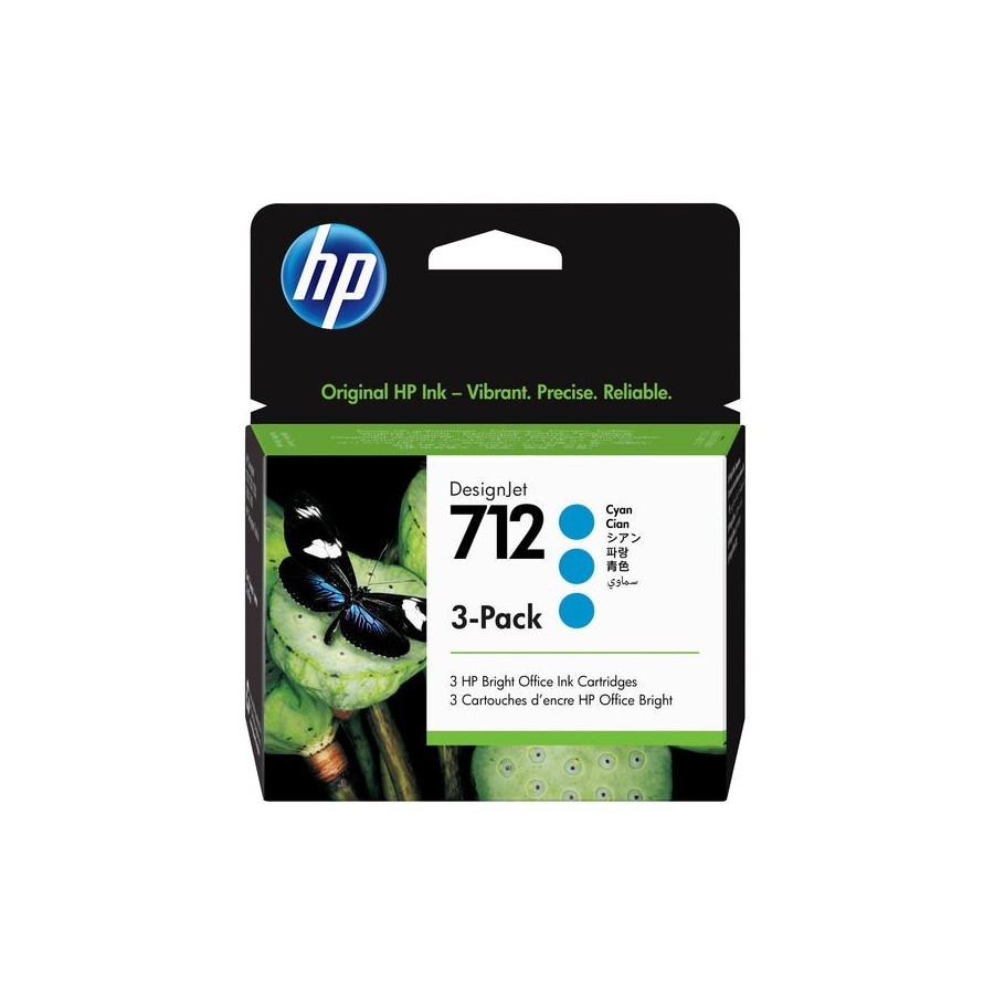 Hp 712 3-pack 29-ml cyan designjet ink c