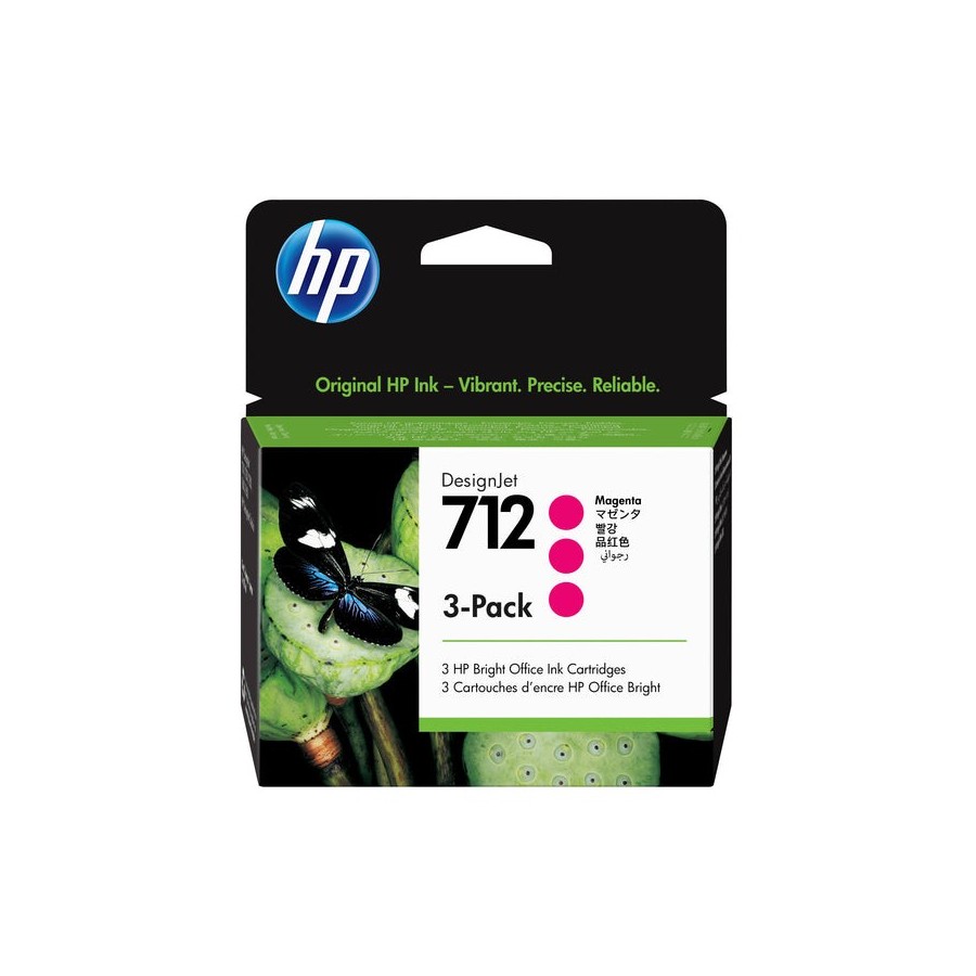 Hp 712 3-pack 29-ml magenta designjet in