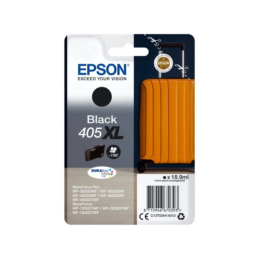 Epson singlepack black 405xl durabrite ultra ink