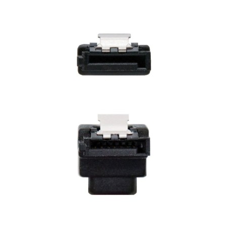 Nanocable cable datos sata acodado con anclajes 0.50m - rojo