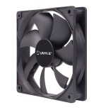 Unykach ventilador 12cm negro  incluye p4 con control de temperatura