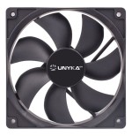 Unykach ventilador 12cm negro  incluye p4 con control de temperatura