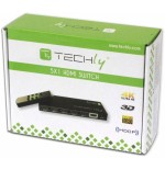 Techly hdmi switch 4k, uhd, 3d, 5 entradas hdmi, control remoto