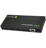 Techly hdmi switch 4k, uhd, 3d, 5 entradas hdmi, control remoto