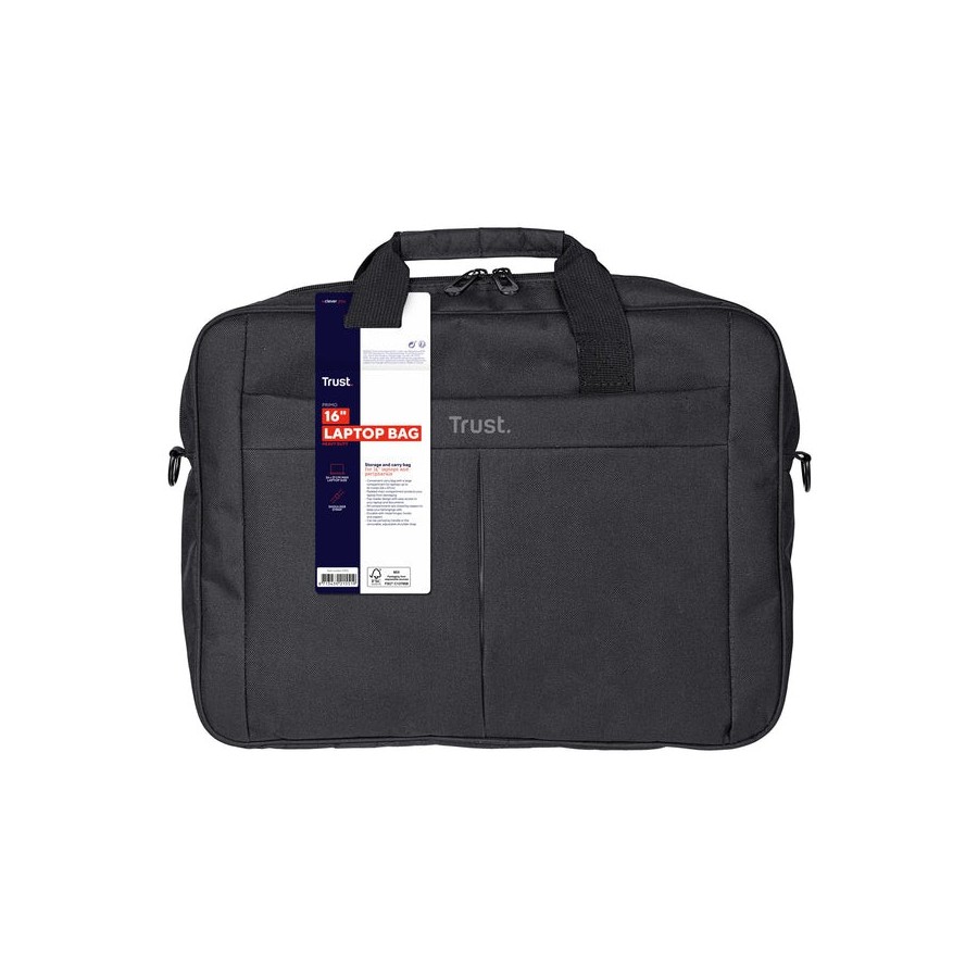 Maletín trust primo para portátiles hasta 16' negro