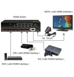 Techly hdmi switch 4k, uhd, 3d, 5 entradas hdmi, control remoto
