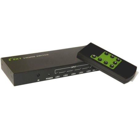 Techly hdmi switch 4k, uhd, 3d, 5 entradas hdmi, control remoto