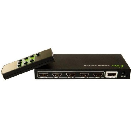 Techly hdmi switch 4k, uhd, 3d, 5 entradas hdmi, control remoto