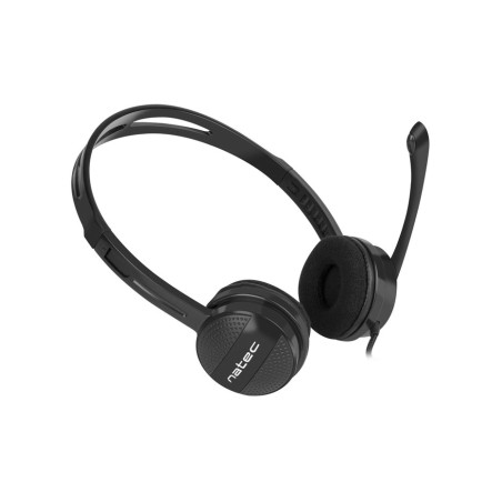 Auriculares natec canary go con microfono negro