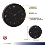 Tfa 60.3056.01 reloj de pared analogico negro