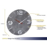 Tfa-dostmann 60.3536.15 reloj de pared alrededor gris, blanco
