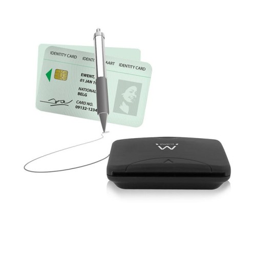 Lector de tarjetas externo ewent ew1052 dnie/sanitaria usb 2.0 negro