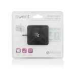 Lector de tarjetas externo ewent ew1052 dnie/sanitaria usb 2.0 negro