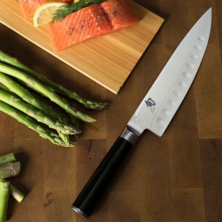 Cuchillo de cocina kai shun filo alveolar, 20 cm