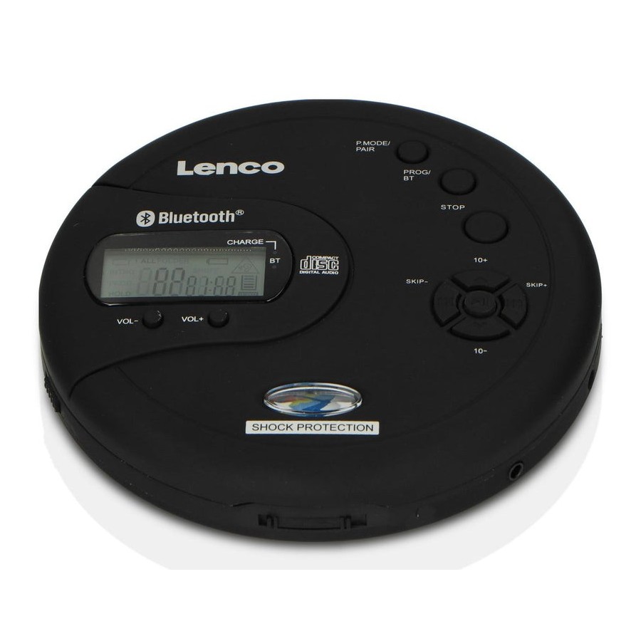 Lenco cd-300, reproductor de mp3, lcd, negro