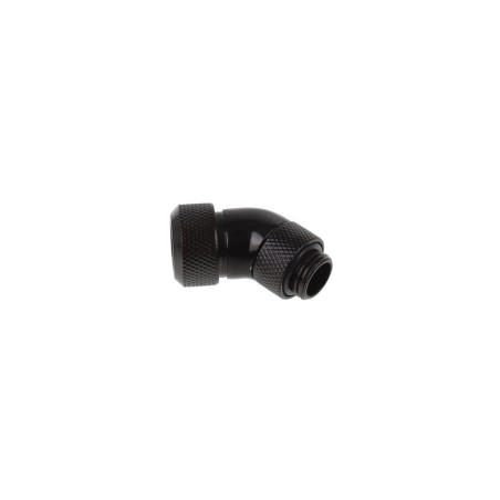 Alphacool eiszapfen 13mm hardtube boquilla atornillable 45 ° giratoria, conexión negra, g1 / 4 para tubos