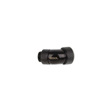Alphacool eiszapfen 13mm hardtube boquilla atornillable 45 ° giratoria, conexión negra, g1 / 4 para tubos