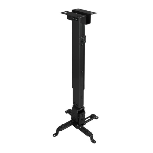 Tooq soporte universal de techo para proyector - inclinable y giratorio - peso max 20kg - negro