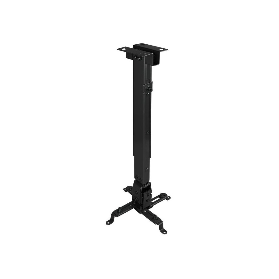 Tooq soporte universal de techo para proyector - inclinable y giratorio - peso max 20kg - negro