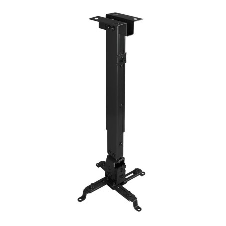 Tooq soporte universal de techo para proyector - inclinable y giratorio - peso max 20kg - negro
