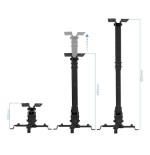 Tooq soporte universal de techo para proyector - inclinable y giratorio - peso max 20kg - negro