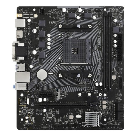 Placa base asrock a520m-hdv amd am4 2ddr4 hdmi pcie3.0 sata3 usb3.2 matx