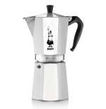 Bialetti moka express cafetera italiana aluminio, negro
