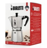 Bialetti moka express cafetera italiana aluminio, negro