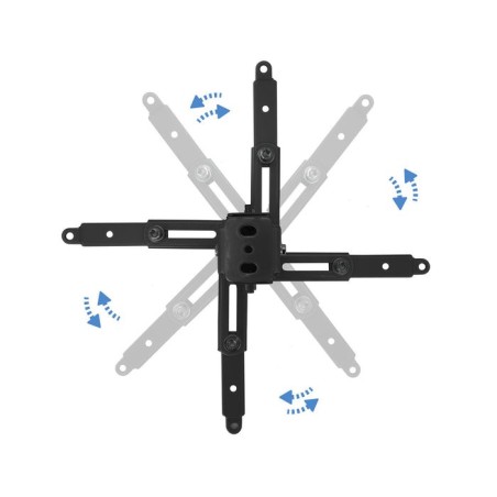 Tooq soporte universal de techo para proyector - inclinable y giratorio - peso max 20kg - negro