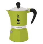 Cafetera italiana bialetti rainbow aluminio negro verde