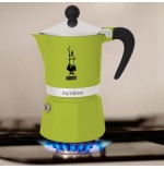 Cafetera italiana bialetti rainbow aluminio negro verde