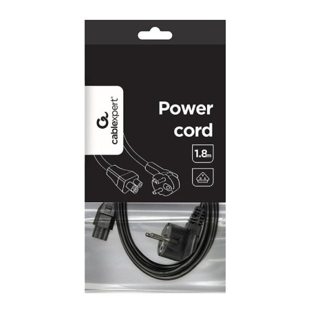 Gembird cable alimentacion c5 trebol 220v 1.80m negro pc-186-ml12